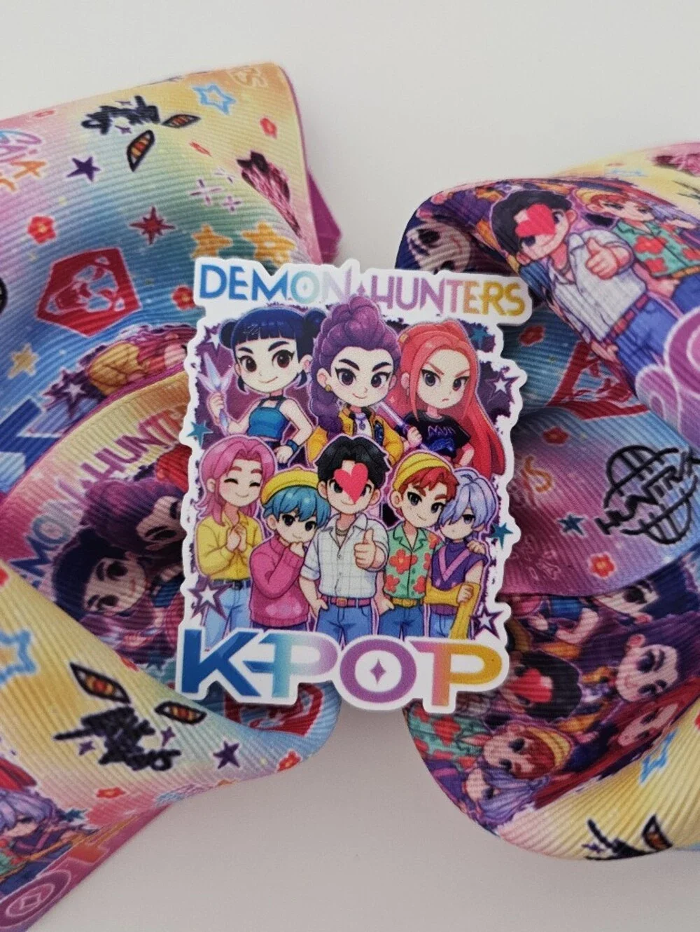 Huntrix K-Pop Rainbow Bow Hair Clip